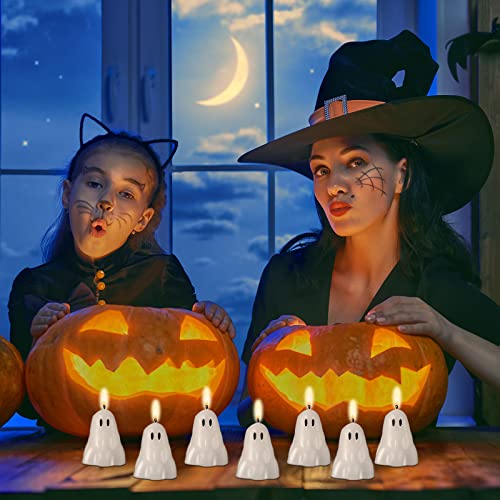 Halloween Ghost Candles Bulk Pack - Cute Spooky Soy Wax Candles for Party Decor