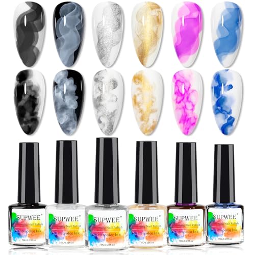 Blooming Nail Polish - Marble Ink for Watercolor Nail Art - Variation 132-Marble Nail Ink