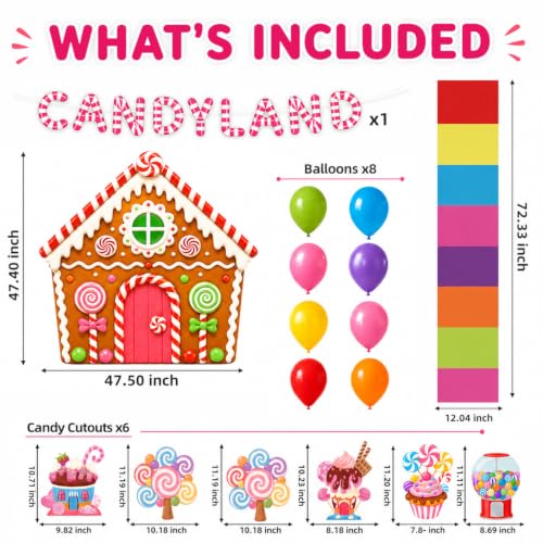 Candy Land Trunk or Treat Car Decoration Kit - Halloween Theme - Candyland Variation