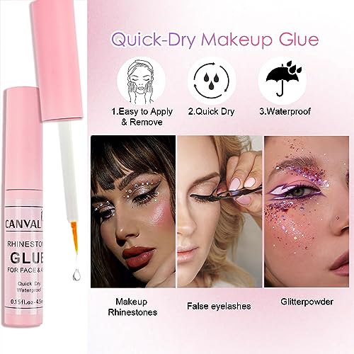 G-Face Gems Rhinestones for Makeup and Nail Art Kit with Glue & Tools