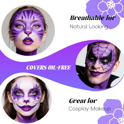 Purple Water-Based Body & Face Paint - Full Coverage Halloween SFX Makeup