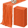 Orange Cheesecloth Table Runner 35x120in - Set of 12 for Wedding & Party Decor