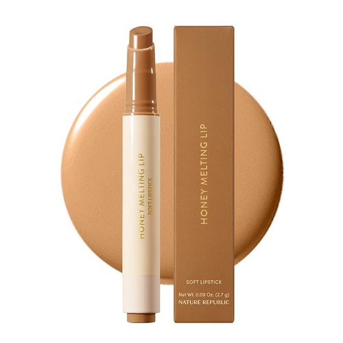 Nature Republic Honey Melting Lip Stick - Hydrating Gloss & Moisturizing Balm in Chai Milk Tea Shade