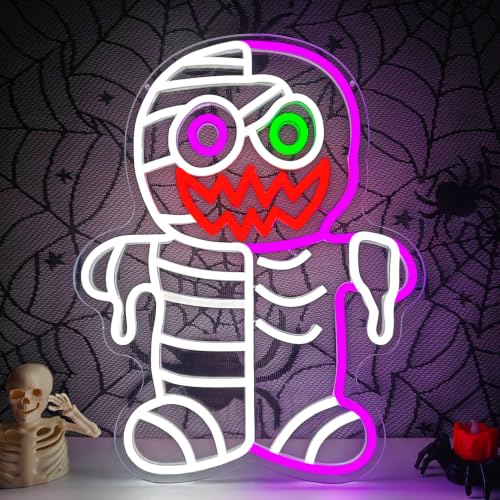 Skeleton Zombie Neon Sign for Halloween Decorations - USB Dimmer Included