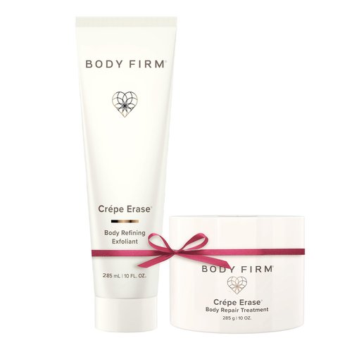 Crepe Erase BODY FIRM 2-Step Anti-Aging Treatment - Firming Moisturizer & Exfoliating Pre-Treatment for Wrinkle Reduction