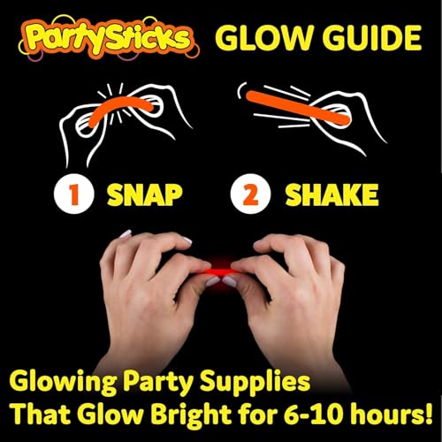 Mini Glow Sticks 100 Pack - Neon Light Party Favors for Easter, Weddings, Kids, Pool