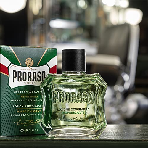Proraso Eucalyptus Menthol After Shave Lotion - Refreshing 3.4oz for Men