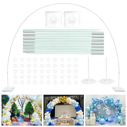 Adjustable Balloon Arch Stand Kit 10x7.5FT for Party Decorations