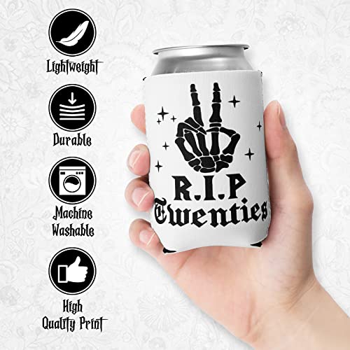 Gothic 30th Birthday Can Coolers 12-Pack Skull Design Insulated Drink Holders