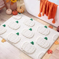 Pumpkin 3D Bathroom Rug 19.7 x 31.5 Inch Fall Tufted Bath Mat - Autumn Decor