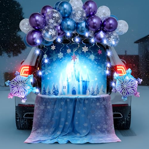 Halloween Snow Castle Trunk Decoration Kit with Balloons & Lights