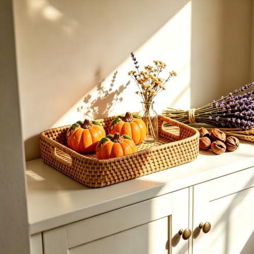 Fall Harvest Pumpkin Decorations Set of 3 - Resin Farmhouse Autumn Decor - Decorative Pumpkins - Variation of Decorative-pumpkins