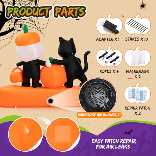 Halloween Inflatable Trick-or-Treat Squad 7FT Yard Decoration - Fun Characters
