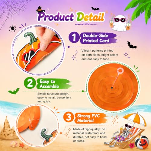 Summer Halloween Hanging Decorations Set - 52 Pcs Spooky & Vibrant Party Decor
