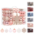 95Pcs Christmas Ornament Set - Rose Gold Holiday Tree Decorations & Gift Package