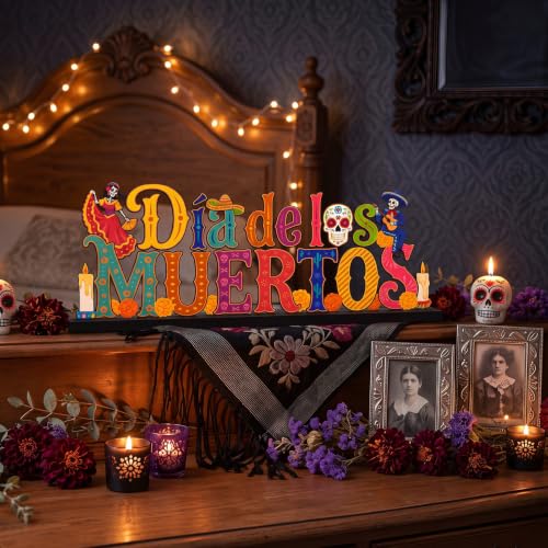 Day of the Dead Metal Sugar Skull Sign - Cultural Halloween Decor - Variation of THIS listing