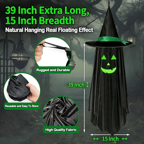 Ghost Halloween Hanging Decorations Set - Glowing Spooky Ghosts for Garden Porch Yard