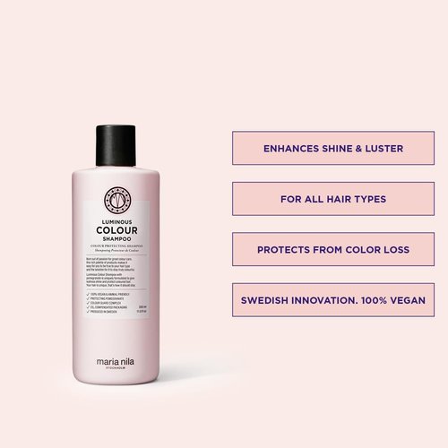 Maria Nila Luminous Colour Shampoo - Color-Preserving Formula for Shiny Hair | Pomegranate & Colour Guard Complex