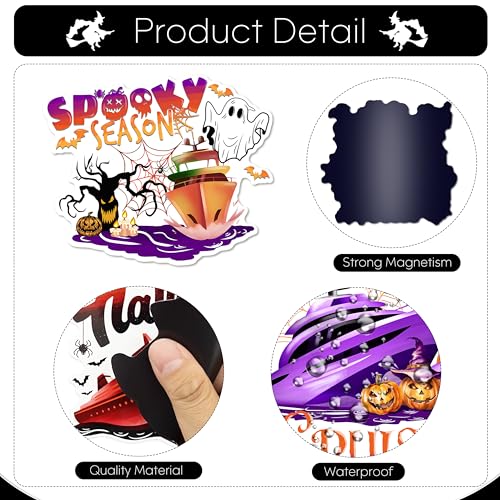 Halloween Cruise Door Magnets Set - 25pcs for Refrigerator & Cabin Decor - Variation: Cruise