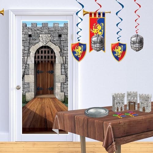 Medieval Castle Door Cover Set - 2 Pack Enchanted Entrance Decorations for Fantasy Parties