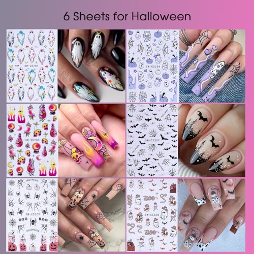 All Holidays Styles Nail Art Stickers Decals 30 Sheets Seasonal Manicure Decorations with Tweezers