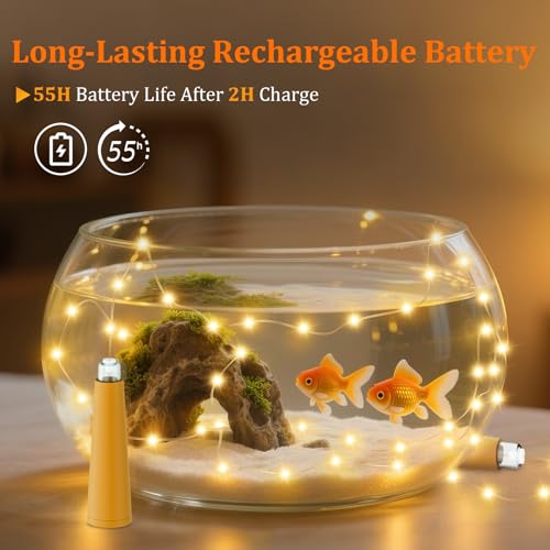 USB Rechargeable Wine Bottle Lights with Cork & Remote Control