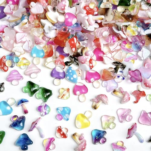 Cute Mushroom Nail Charms 3D Resin Nail Art Decorations - Mushroom Variation