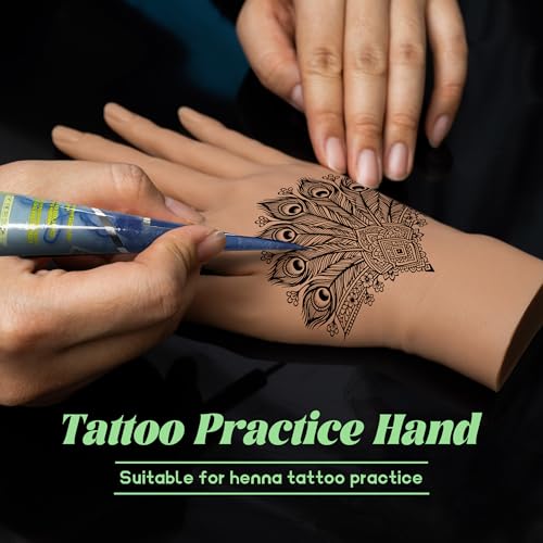 Silicone Practice Hand for Tattoo, Makeup, Medical Training, and Display