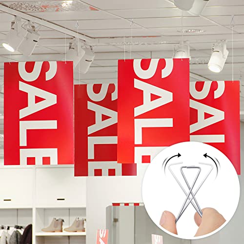 300 Pack Ceiling Tile Hooks - Drop Ceiling T-Bar Hangers for Sign, Decoration, Office & Wedding