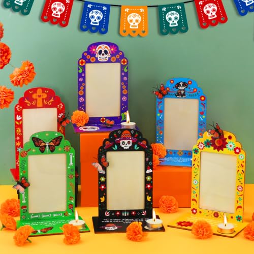 Medium Day of the Dead Altar Picture Frame Set - Vertical, Mexican Style, 8.5x6.3in