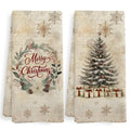 Christmas Tree Wreath Kitchen Towels Set - Tree Variation, 16x24 Inches
