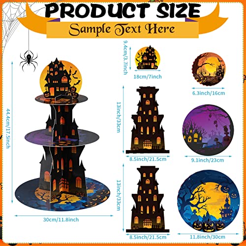 Halloween 3-Tier Cupcake Stand - Spooky Party Dessert Display