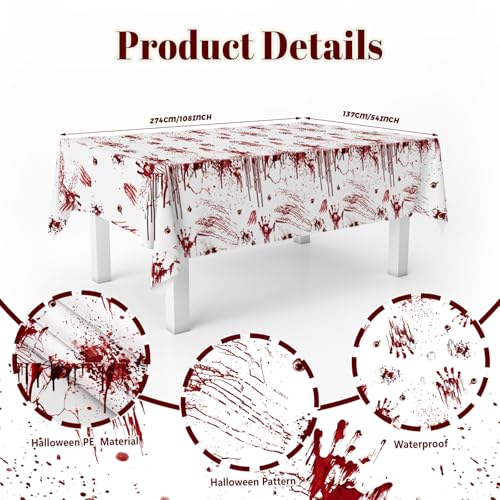 Killer Birthday Party Decorations Set - Halloween Horror Tableware for 24 Guests