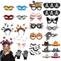 Halloween Photo Booth Props & Decorations Set - 110 Pieces Party Favors for Kids & Adults