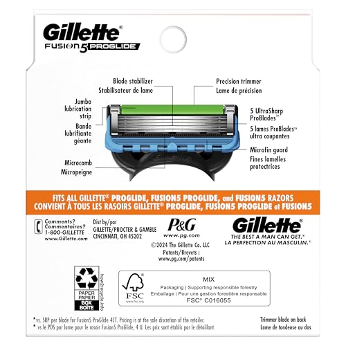 Gillette ProGlide Razor Refills for Men, 8 Razor Blade Refills