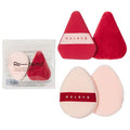 HALEYS Dual-Sided Powder Puff 2 Pack, 2 Full Size plush and sponge sides, Reversible Elastic Bands, Streak-Free, Easy Blending, 2 Shapes for Powder, Liquids, Creams, Washable & Reusable, Cruelty-Free