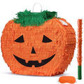 Pumpkin Piñata with Blindfold and Bat for Halloween Party - Variation of Pumpkin