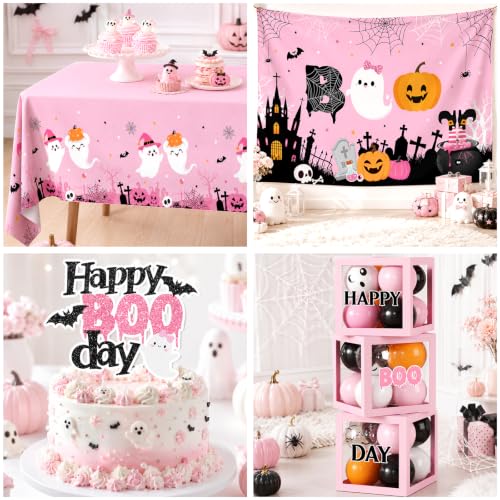 Pink Halloween Party Decorations Set for Girls | Spooky-Cute Birthday Supplies