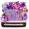Halloween Kpop Car Decor Kit - Trick or Treat Trunk or Treat Party Supplies - Pink & Purple Theme - 82 Pieces