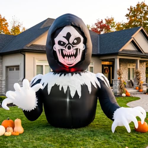 8FT Halloween Inflatable Ghost Yard Decoration with LED Lights