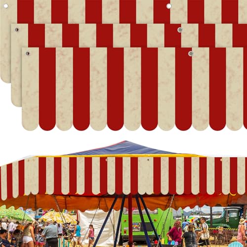 Carnival Circus Tent Awnings Hanging Banner - 3 Pcs, Reusable, 25x200 cm, Variation 1