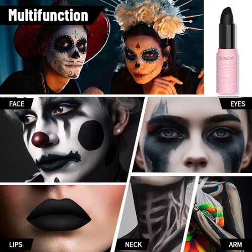 Halloween Black Matte Lipstick - Lip Face Body Paint Stick - Variation: 01 Black