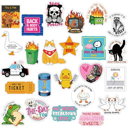 Funny Refrigerator Magnets Set - 24 Quirky Cute Kitchen Decor Gifts