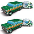 Travel USA Road Trip Centerpieces Set of 2 - 3D SUV and Camper Table Decorations