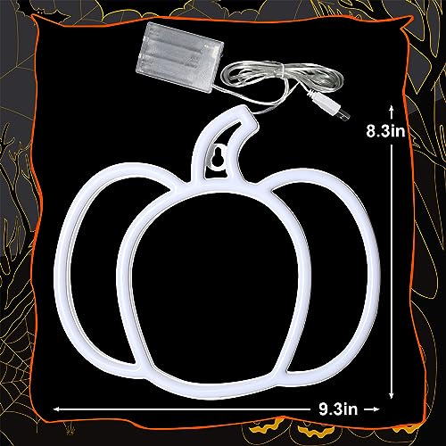 Pumpkin Neon Sign Light - Hang Pumpkin 1 Pack Halloween & Thanksgiving Decor