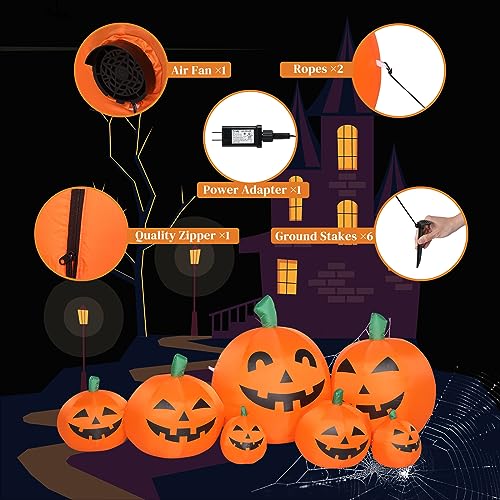 NicBex 7FT Pumpkin Inflatable Halloween Yard Decoration Outdoor Decor