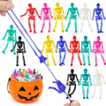 36 Pack Halloween Stretchy Skeleton Toys for Kids Boo Goodie Bags - Vibrant Colors
