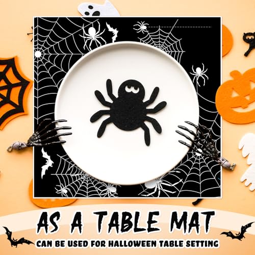 Halloween Wax Paper Spider Web Wraps - Black & White, 100 Sheets