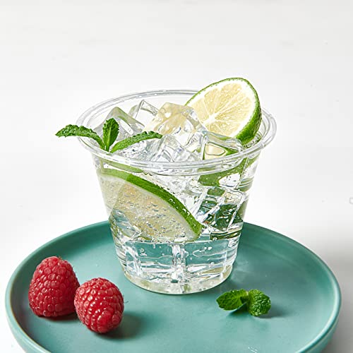 600 Pack 9oz Clear Disposable Plastic Cups - Reusable Tumblers for Parties