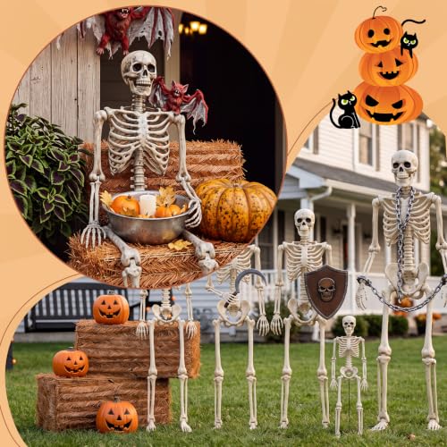 2 Pack Fall Halloween Decorative Straw Hay Bales - 20 x 9 x 8 Inches, Rustic Autumn Decor
